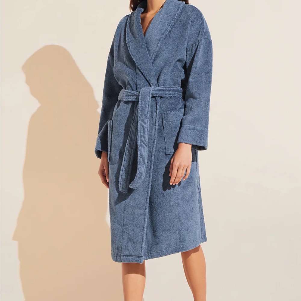 Eberjey Blue Women's Robe S/M
